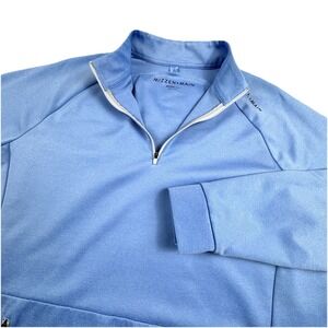 Mizzen Main Versa 1/4-Zip Jacket Pull-Over Men M Trim Blue Performance Golf